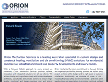 Tablet Screenshot of orionmechanical.com.au